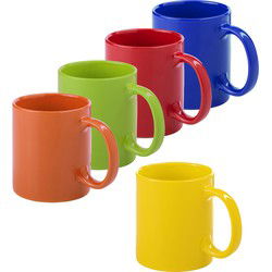 Bellatio Design Koffie mokken/bekers Auxerre - 5x - keramiek - multi kleuren mix - 370 ml - Bekers