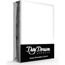 Day Dream Jersey Hoeslaken Wit-180 x 200 cm