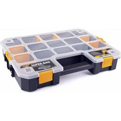 B-Home Sorteerbox/vakjes koffer - kleine spullen - 15 vaks - kunststof - 44 x 32 x 7.5 cm - Opbergbox