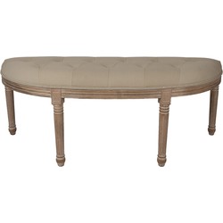 Clayre & Eef Bankje 125x41x48 cm Bruin Beige Hout Textiel