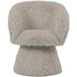 PTMD Fauteuil Hermes - 65x62x79 cm - Hout - Beige