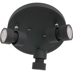 Steinhauer plafonniere Natasja led - zwart - metaal - 27,5 cm - GU10 fitting - 7905ZW