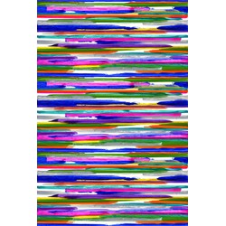 Origin Wallcoverings fotobehang painting stripes paars, roze, blauw, geel en groen - 200 x 279 cm - 357204