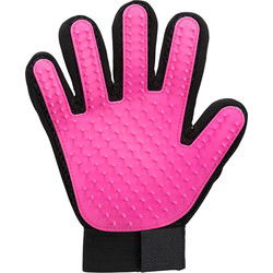 TRIXIE VACHTVERZORGINGSHANDSCHOEN MESH-MATERIAAL / TPR ROZE / ZWART 16X24 CM