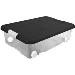 Hega Hogar Opslagbak - met deksel - 31L - 61 x 44 x 17 cm - Opbergbox