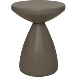 HSM Collection-Ronde Bijzettafel-ø36x48-Taupe-Metaal