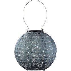 LUMIZ Solar Lampion Folia Rond - 20 cm - Grijs Blauw