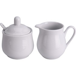 Excellent Houseware suiker en melk dispensers porselein 10 cm - Suikerstrooiers