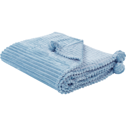KAWERI - Plaid - Lichtblauw - 150 x 200 cm - Polyester