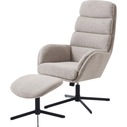 Fauteuil Off White - 69x76x107cm - Incl. Voetenbank - Sifton