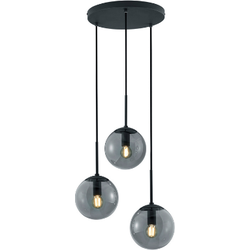 Moderne Hanglamp 3-lichts - Balini - Glas - Zwart