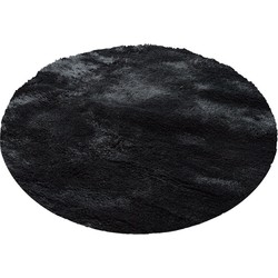 Curacao Rond Zwart vloerkleed - - 120 X 120 CM ROND