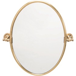 Ovale draaibare spiegel in messing