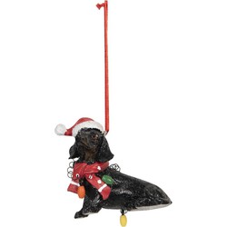 Clayre & Eef Decoratie hanger hond - 7*4*8 cm - meerkleurig - kunststof - Clayre & Eef - 6PR3048