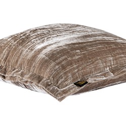 PTMD Senny Sierkussen - 45x3x45 cm - Fluweel - Taupe