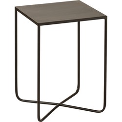 J-line - Bijzettafel Kruis Frame Metaal Zwart - 35x35x50.5cm