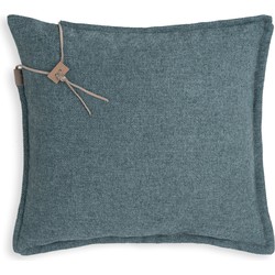 Knit Factory Imre Sierkussen - Jeans - 50x50 cm - Inclusief kussenvulling