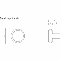 Deurknop Kelvin - rose