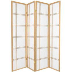 Fine Asianliving Japanse Kamerscherm B180xH180cm 4 Panelen Shoji