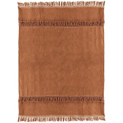 Unique Living - Plaid Saba 130x180cm Leather Brown