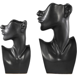 PTMD Jolie Bloempot - 28,5 x 13 x 50,5 cm  - Keramiek - Zwart