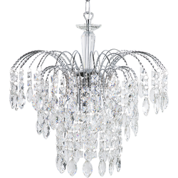 Beliani RIVIL - Hanglamp-Transparant-IJzer, Glas