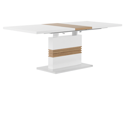 SANTANA  - Uitschuifbare eettafel - Wit - 90 x 160/200 cm - MDF