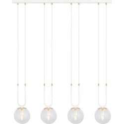 retro hanglamp Sanna Wit 4-lichts