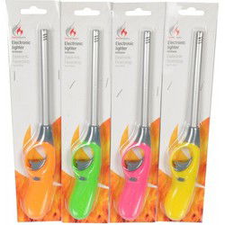 Set van 4x keuken/gasfornuis/BBQ aanstekers van 25 cm navulbaar - Aansteker bbq