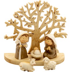 Clayre & Eef Beeld Jezus 11x5x10 cm Bruin Polyresin Kerstdecoratie