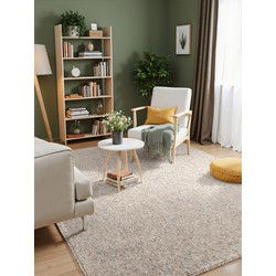 Elle Decoration - Rocco Wol lookvloerkleed - Creme / Multi - 160x230 cm