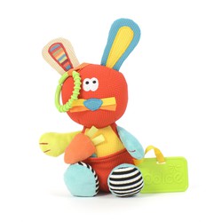 Dolce Dolce Toys speelgoed Classic activiteitenknuffel konijn Hoppy - 27 cm