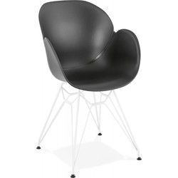 Moderne FIDJI stoel 575x59x85 cm Zwart