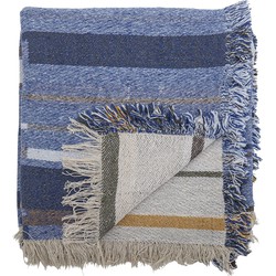 Bloomingville Plaid Toscana blauw 160x130cm