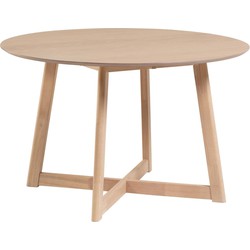 Kave Home - Uitschuifbare tafel Maryse 70 (120) x 75 cm afwerking in eiken-hout