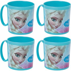 Set van 4x stuks plastic Frozen drinkbekers 350 ml - Bekers