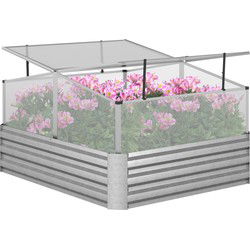 4goodz Kweekbak met Scharnierende Dakpanelen - 126x107x67,5cm