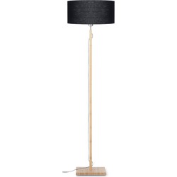 Vloerlamp Fuji - Zwart/Bamboe - Ø47cm