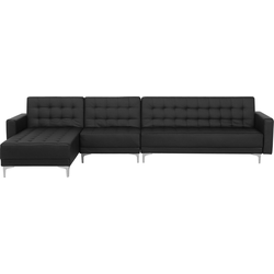 Beliani ABERDEEN - Modulaire Sofa-Zwart-Kunstleer