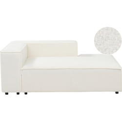 Beliani APRICA - Chaise longue-Wit-Bouclé