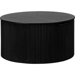 Lewis & Loft Salontafel Lonne - FSC® mangohout – Rond ⌀70 – Zwart