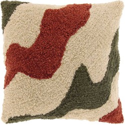 Unique Living - Kussen Stef Print - 45x45cm - Rood