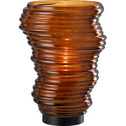 J-line - Vaas Tornado Glas Bruin Large - 20x20x27.5cm