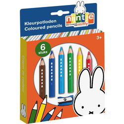 Nijntje Kleurpotloden 6 Stuks + Puntenslijper