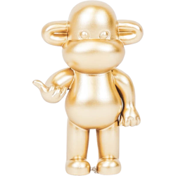 Ornament - Hang Loose Monkey Figurine 'The Legend' - Polyresin - Gold - 11x7x19cm
