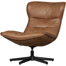 Basiclabel Warp Draaifauteuil - Leerlook - Cognac - 92x81x92