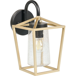 Beliani ORDIE - Tuin wandlamp-Goud-Glas, IJzer