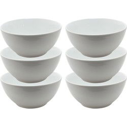 Svenska Living Kommetjes/schaaltjes - 6x - dessert - D18 cm - wit - Kommetjes