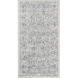 Vintage Oosters Tapijt MARGAUX - Wit/Grijs - 80x150 cm 