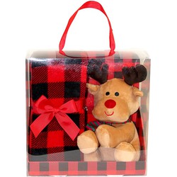 Unique Living - Giftbox Xmax Reindeer Red - 90x75cm